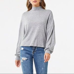 Soft Long Sleeve Mock Neck Top Sz S